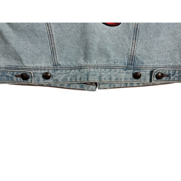222 Maroon 5 Jean Jacket  Size S  Unisex  Concert Tour Merch  Embroidered Denim - Picture 5 of 9